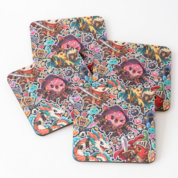 Item preview, Dungeon Food Warriors Sticker Pack Ramen Pizza Art designed and sold by Inked Legacy.