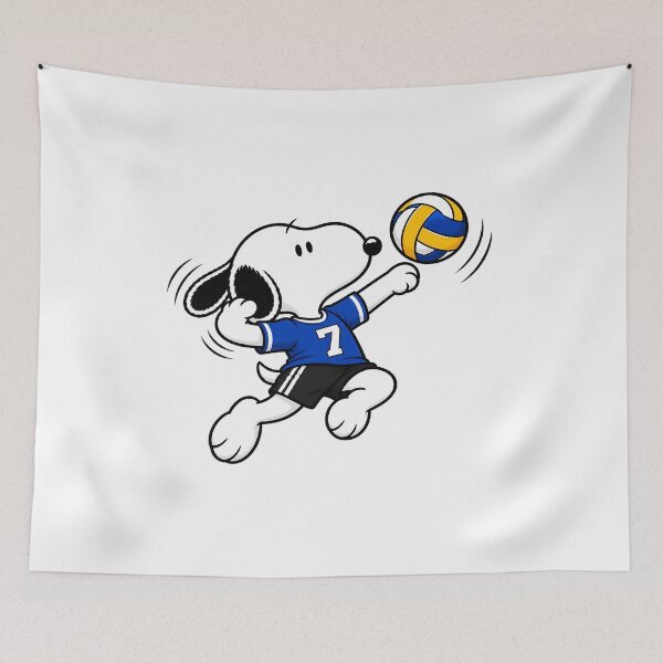 Item preview, Snoopy Volleyball – Cute Volleyball Bump Pass Action Pose designed and sold by artizallart.