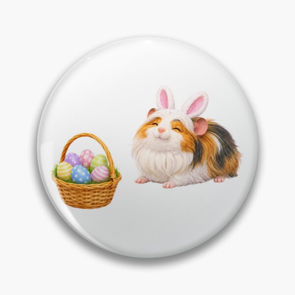 Item preview, Long Haired Guinea Pig Easter Basket designed and sold by Sillytoe.