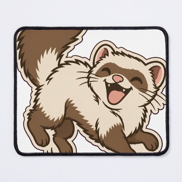 Item preview, Kawaii Ferret War Dance | Chibi Cute Ferret Chaotic Hop Die Cut designed and sold by StickyGuys.
