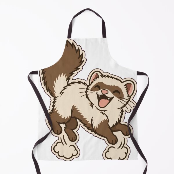 Item preview, Kawaii Ferret War Dance | Chibi Cute Ferret Chaotic Hop Die Cut designed and sold by StickyGuys.