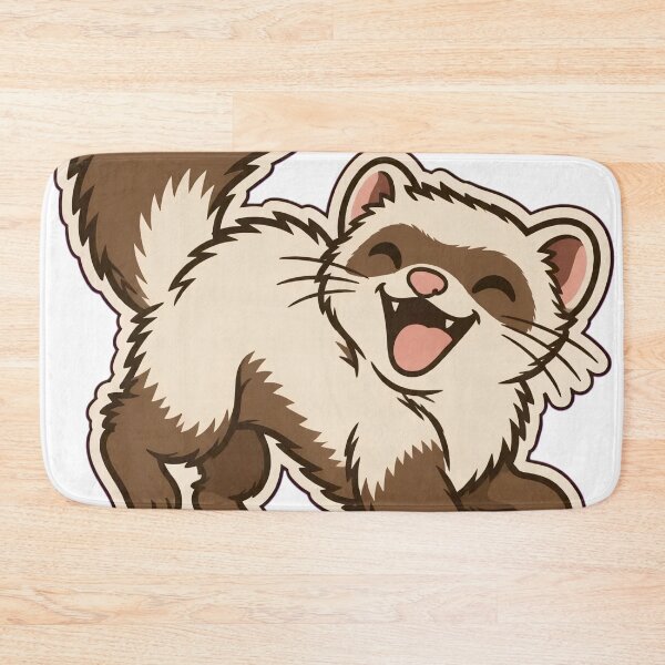 Item preview, Kawaii Ferret War Dance | Chibi Cute Ferret Chaotic Hop Die Cut designed and sold by StickyGuys.