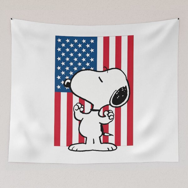 Item preview, Snoopy Patriotic American Flag designed and sold by LittleMamastore.