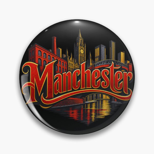 Item preview, Manchester England Vintage Skyline City Pride Design designed and sold by RDproject.