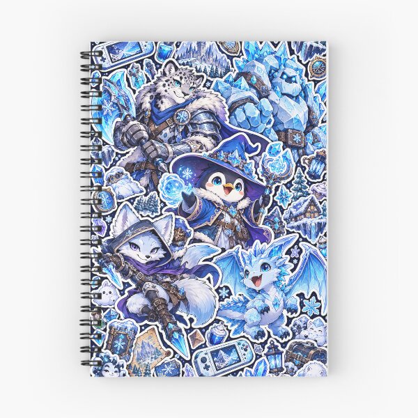 Item preview, Ice Fantasy Gamer Sticker Pack Penguin Wizard Art designed and sold by Inked Legacy.