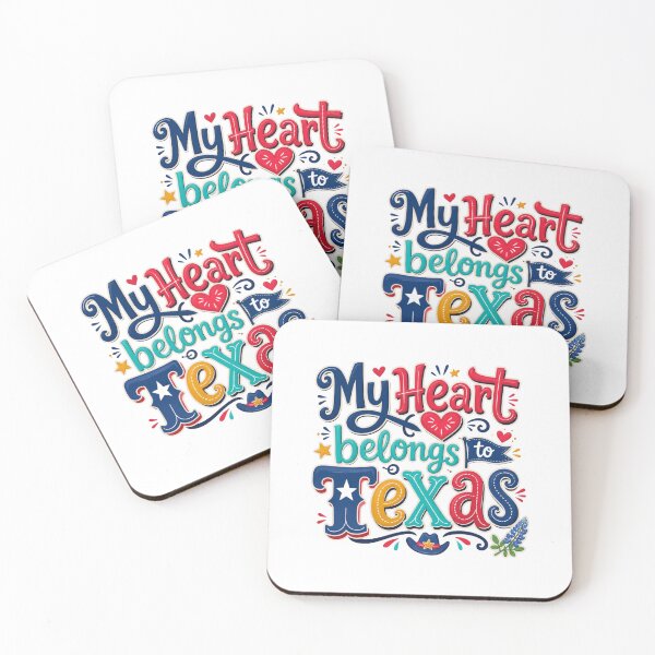 Item preview, My Heart Belongs to Texas - Cute Souvenir Travelers Gift for Men Women & Kids  designed and sold by Mozaic Clothes.