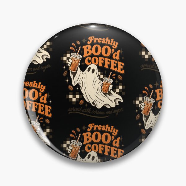 Item preview, Freshly Bood Coffee Cute Retro Ghost Iced Coffee Halloween Graphic designed and sold by JapanAnimeSH1.