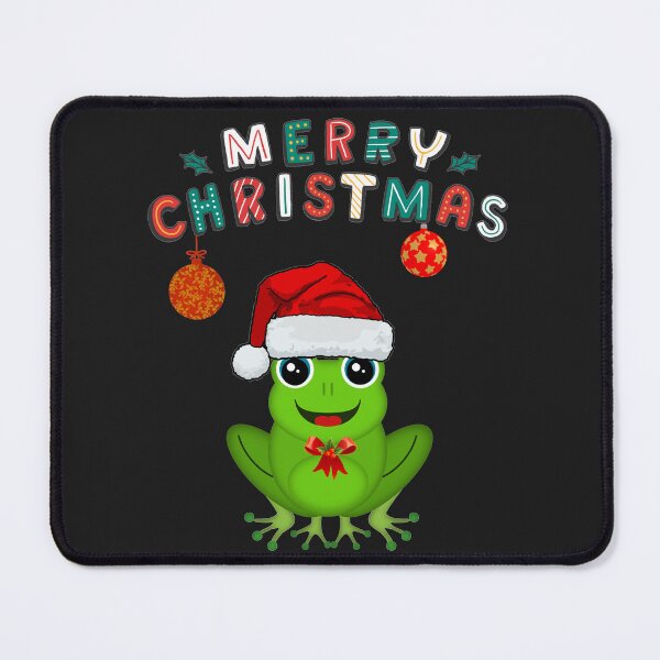 Item preview, Merry Christmas Cute Frog Wearing Santa Hat Holiday Design designed and sold by Evelashop.