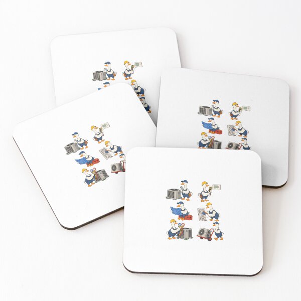 Item preview, HVAC Goose Crew with Tools and Cooling Equipment designed and sold by skyartdesign.