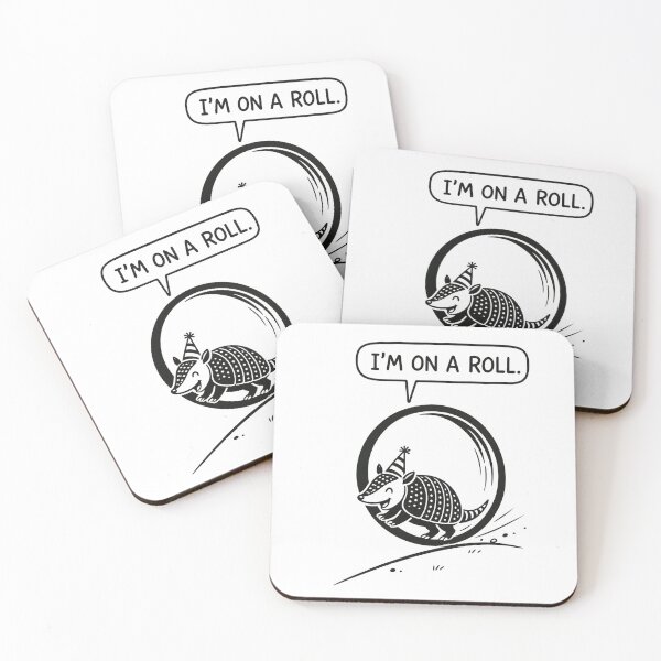 Item preview, I'm On A Roll – Funny Party Armadillo – Cute Animal Pun Art Tee designed and sold by bobscraze.