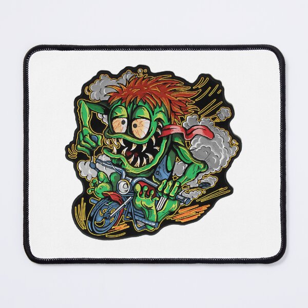 Item preview, Green Crazy Creature Riding Fast Motorcycle Smoke designed and sold by GeorgeLegros.