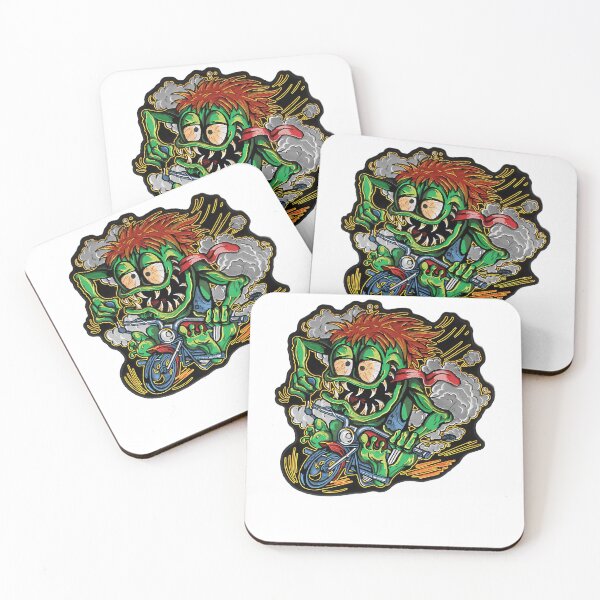 Item preview, Green Crazy Creature Riding Fast Motorcycle Smoke designed and sold by GeorgeLegros.