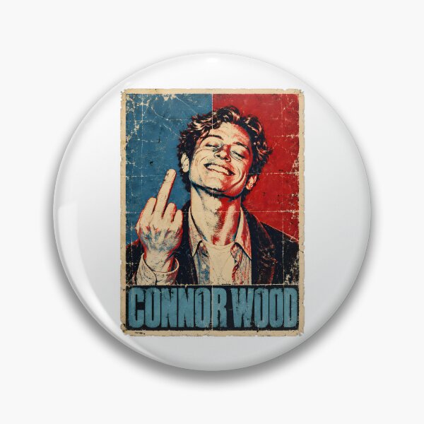 Item preview, ConnorWood Middle Finger Red Blue Pop Art Comedy Poster designed and sold by lilLilaBat.