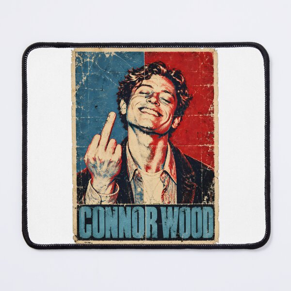 Item preview, ConnorWood Middle Finger Red Blue Pop Art Comedy Poster designed and sold by lilLilaBat.