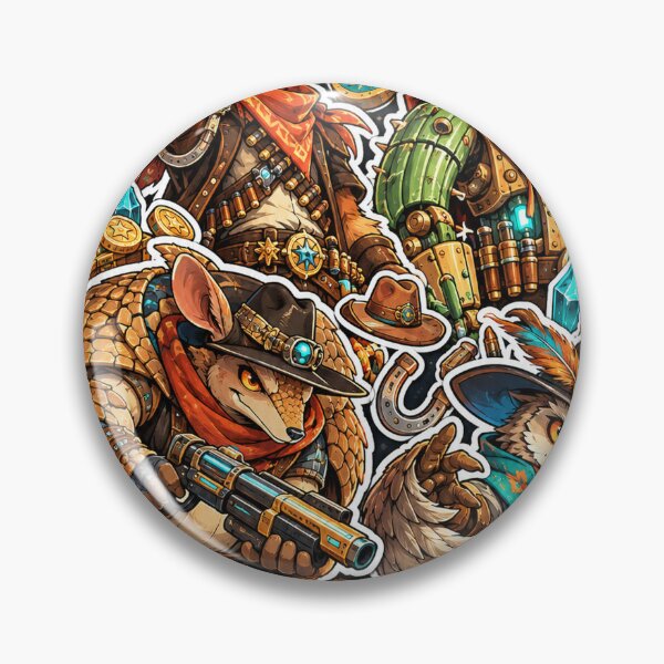 Item preview, Wild West Gamer Sticker Pack Fox Cowboy Cactus Art designed and sold by Inked Legacy.