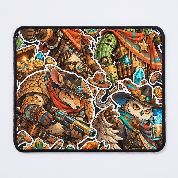 Item preview, Wild West Gamer Sticker Pack Fox Cowboy Cactus Art designed and sold by Inked Legacy.
