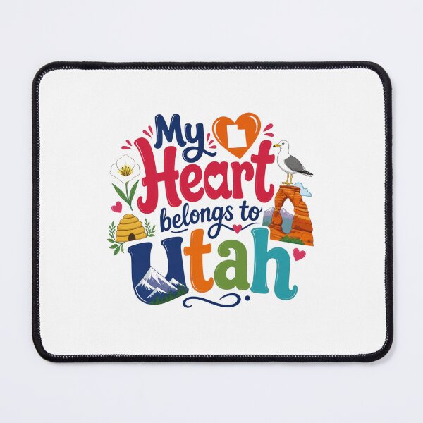 Item preview, My Heart Belongs to Utah - Cute Souvenir Travelers Gift for Men Women & Kids  designed and sold by Mozaic Clothes.