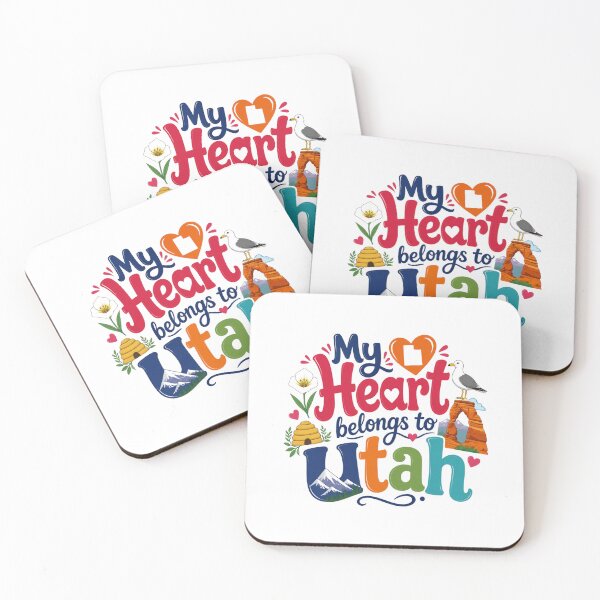 Item preview, My Heart Belongs to Utah - Cute Souvenir Travelers Gift for Men Women & Kids  designed and sold by Mozaic Clothes.