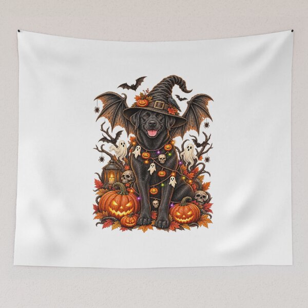 Item preview, Black Lab Halloween Labrador Witch designed and sold by RuperDelois.