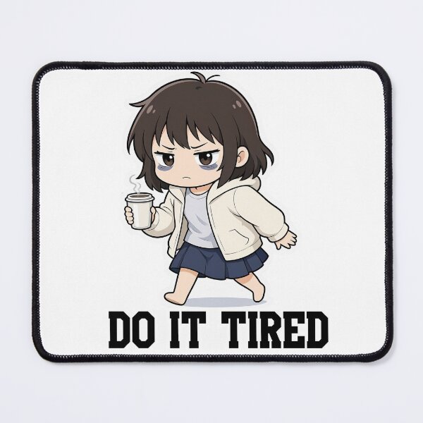 Item preview, Do It Tired, Cute Anime Girl, Motivational Funny Motto designed and sold by katerynaS99.