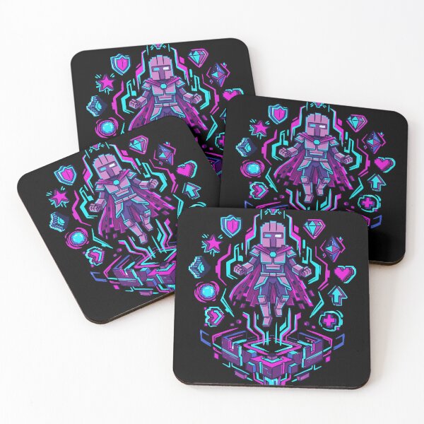 Item preview, Neon Blocky Knight Character Design designed and sold by Ranpict.