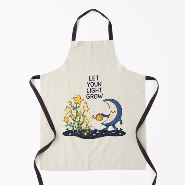 Item preview, Let Your Light Grow | Cute Moon & Stars Inspirational Quote Art designed and sold by MrDev.