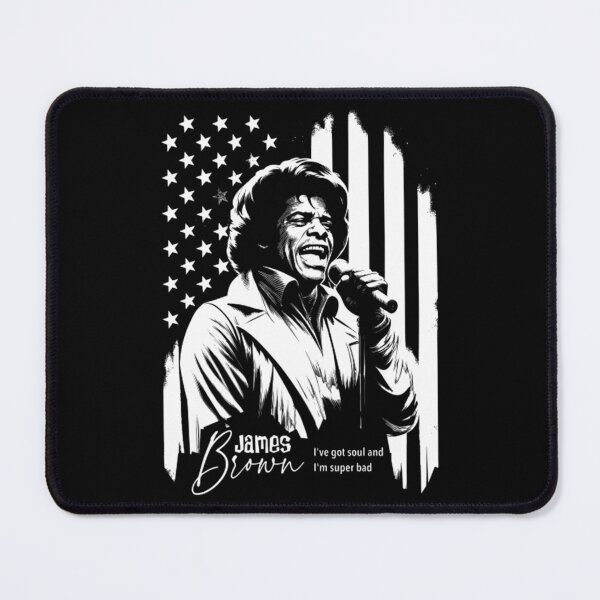 Item preview, James Brown American Flag Soul Portrait designed and sold by Gregory Davis.