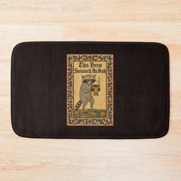 Item preview, This Brew Sustaineth My Wrath Medieval Raccoon Coffee Lover designed and sold by mari-kayden.