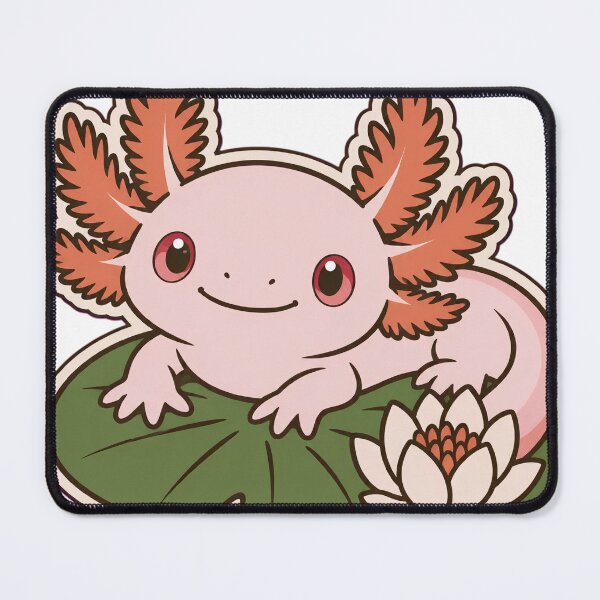 Item preview, Albino Axolotl | Kawaii Pink Axolotl on a Lily Pad Cute Die Cut designed and sold by StickyGuys.