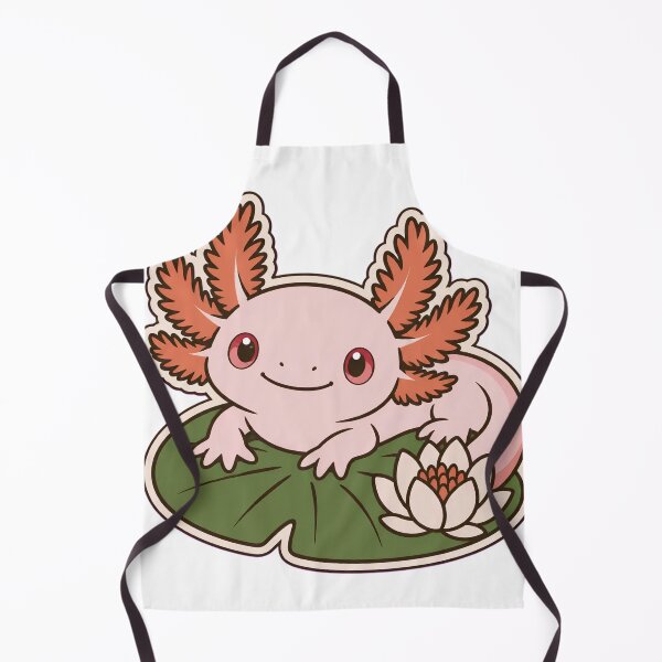 Item preview, Albino Axolotl | Kawaii Pink Axolotl on a Lily Pad Cute Die Cut designed and sold by StickyGuys.