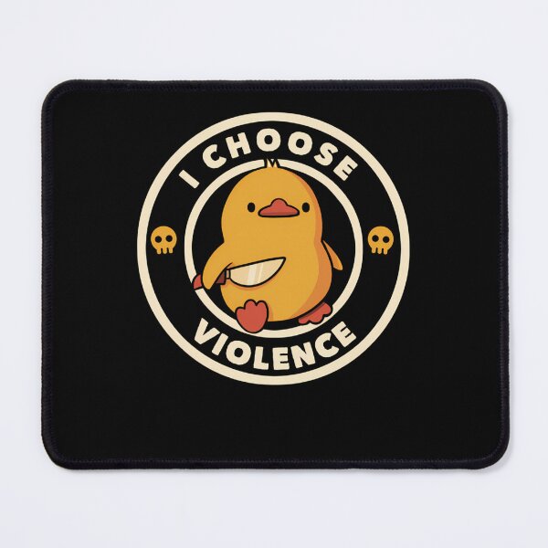 Item preview, Yellow Duck Holding Knife Skull Badge designed and sold by CourtlandChabot.