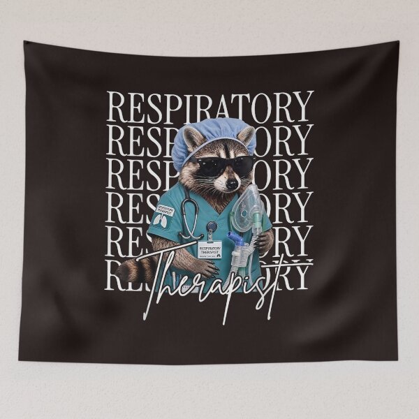 Item preview, Respiratory Therapist Raccoon RT Nurse Respiratory Therapy designed and sold by mari-kayden.