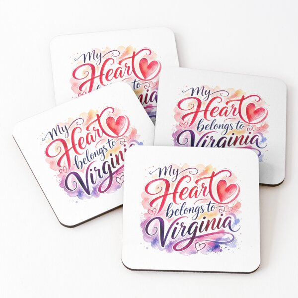 Item preview, My Heart Belongs to Virginia - Cute Souvenir Travelers Gift for Men Women & Kids  designed and sold by Mozaic Clothes.