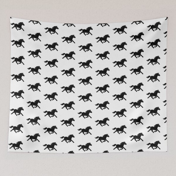 Item preview, Running Horse Silhouette Pixel Art designed and sold by Matilda Pixel.