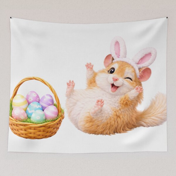 Item preview, Long Haired Hamster Easter Fun designed and sold by Sillytoe.