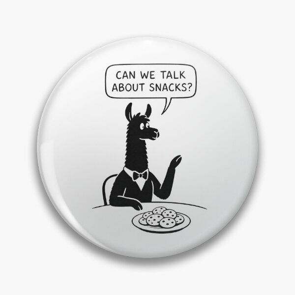 Item preview, Can We Talk About Snacks – Funny Llama in Bow Tie – Relatable Foodie Humor Art Tee designed and sold by bobscraze.