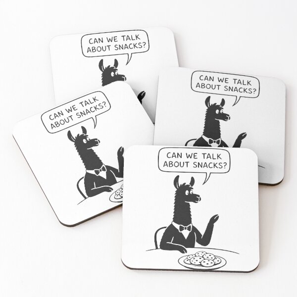 Item preview, Can We Talk About Snacks – Funny Llama in Bow Tie – Relatable Foodie Humor Art Tee designed and sold by bobscraze.