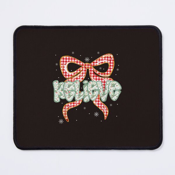 Item preview, Christmas Believe Buffalo Plaid Ribbon Bow Xmas Family Gift designed and sold by mari-kayden.
