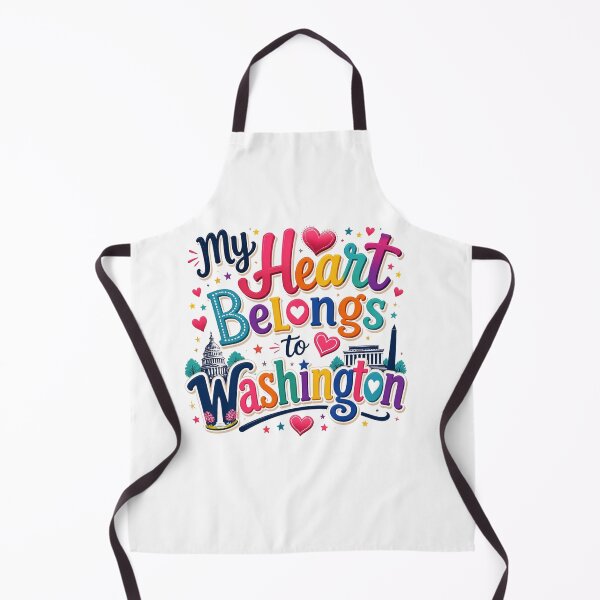 Item preview, My Heart Belongs to Washington - Cute Souvenir Travelers Gift for Men Women & Kids  designed and sold by Mozaic Clothes.