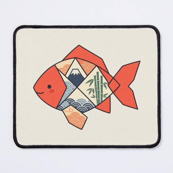 Item preview, Kawaii Japanese Origami Fish | Fuji, Waves & Bamboo Art designed and sold by MrDev.