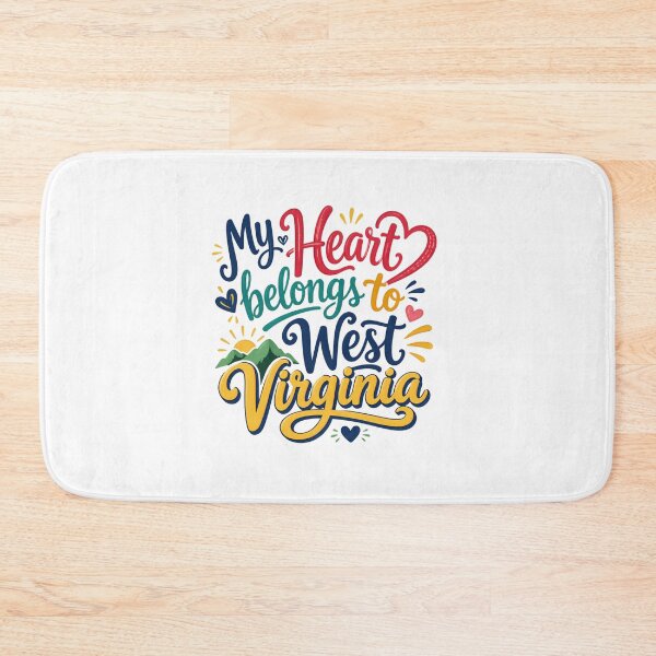Item preview, My Heart Belongs to West Virginia - Cute Souvenir Travelers Gift for Men Women & Kids  designed and sold by Mozaic Clothes.