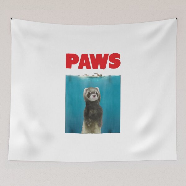 Item preview, Paws Ferret Shark Parody Movie Poster Art designed and sold by ronifas.