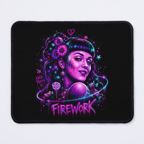 Item preview, Katy Perry Firework Floral Neon Portrait designed and sold by JMS-Artvintage.