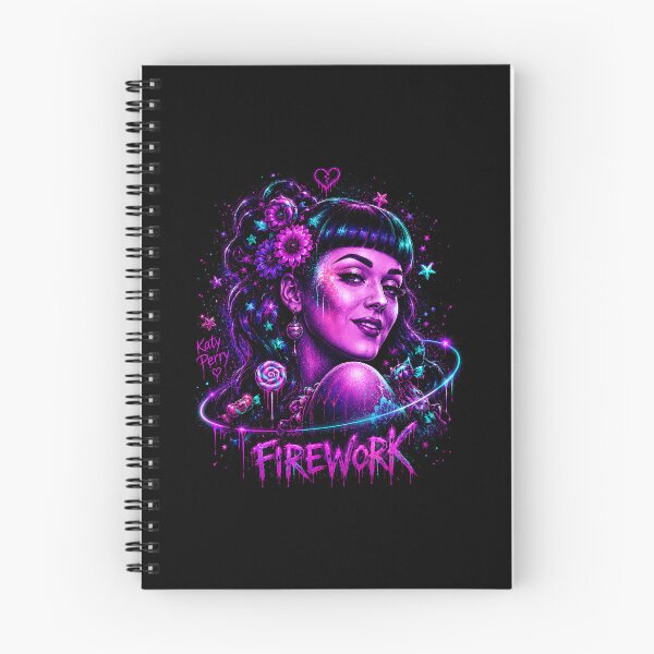 Item preview, Katy Perry Firework Floral Neon Portrait designed and sold by JMS-Artvintage.