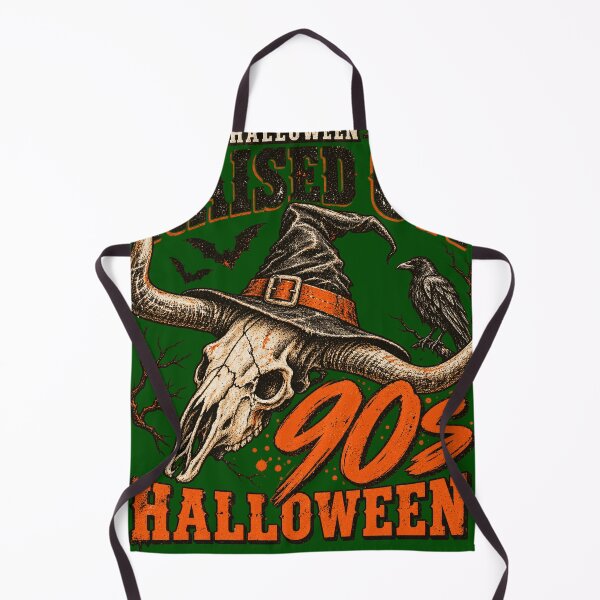 Item preview, Raised On 90s Halloween Western Bull Skull Witch Hat Spooky Autumn Graphic designed and sold by CaChimShop.