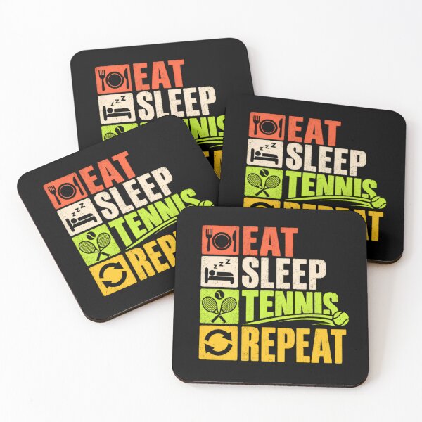Item preview, Eat Sleep Tennis Repeat Tennis Player Tennis Fan Sports Lover designed and sold by SkeletonsDanger.