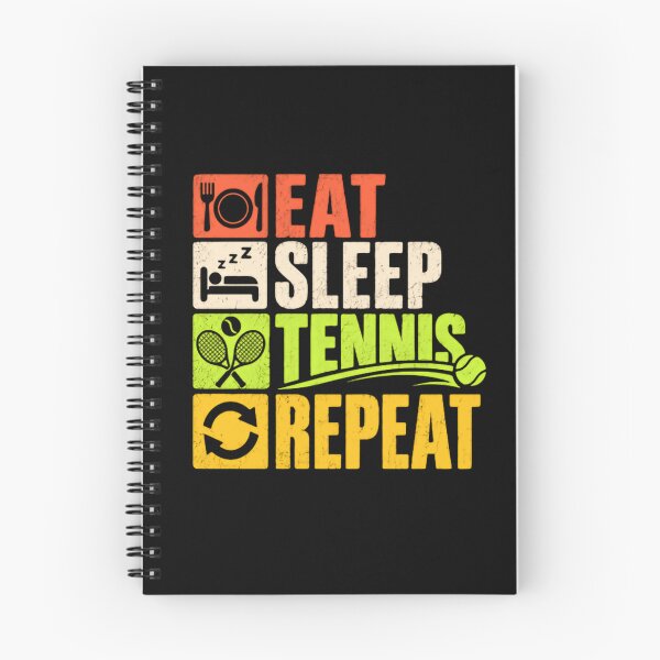 Item preview, Eat Sleep Tennis Repeat Tennis Player Tennis Fan Sports Lover designed and sold by SkeletonsDanger.