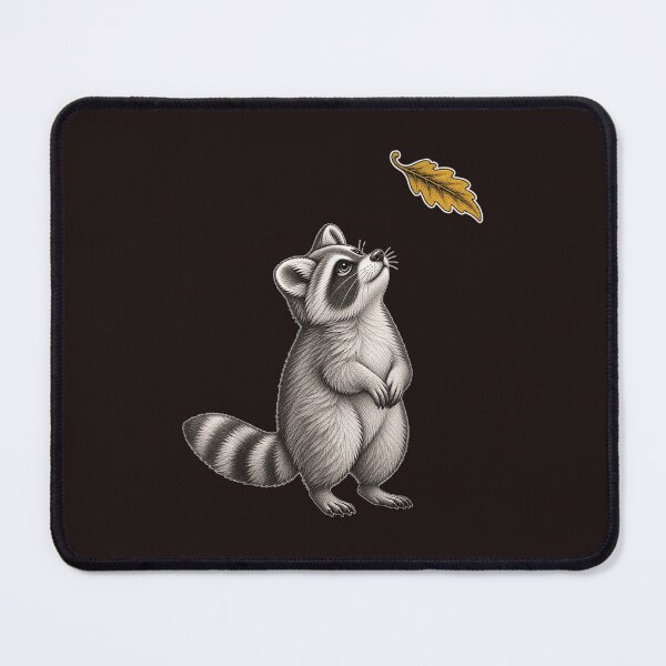 Item preview, Cute Raccoon Autumn Leaf Vintage Etching Nature Lover designed and sold by mari-kayden.