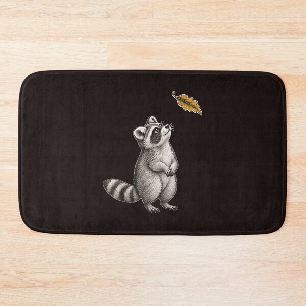 Item preview, Cute Raccoon Autumn Leaf Vintage Etching Nature Lover designed and sold by mari-kayden.
