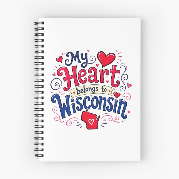 Item preview, My Heart Belongs to Wisconsin - Cute Souvenir Travelers Gift for Men Women & Kids  designed and sold by Mozaic Clothes.